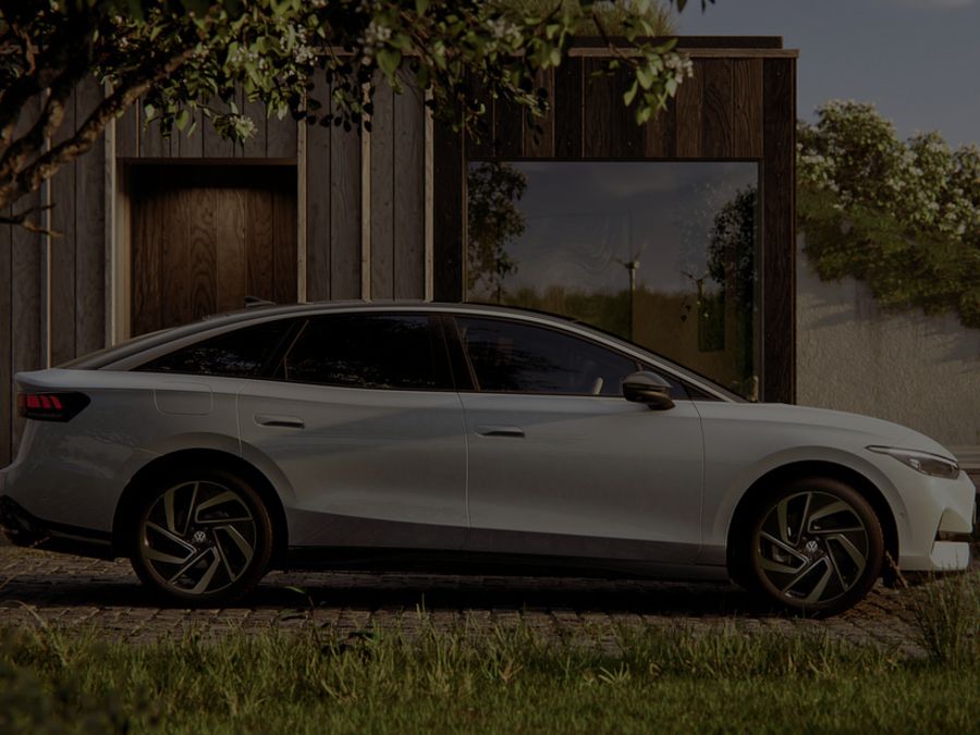 Volkswagen ID.7 Parked Outside A House
