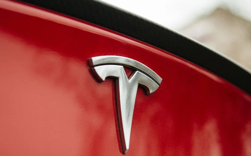 Tesla Brand Logo on a car