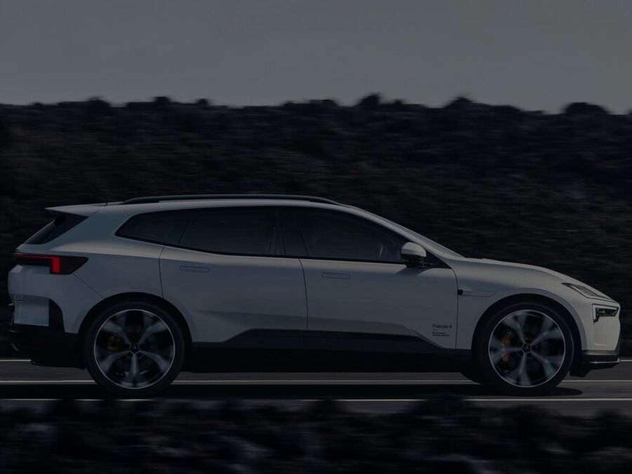 Polestar 4 SUV Side On Moving