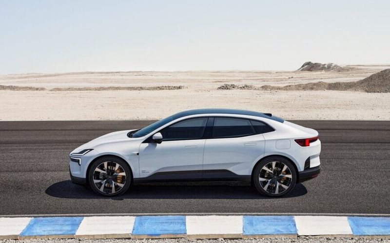 Polestar 4 Coupe Parked On A Circuit