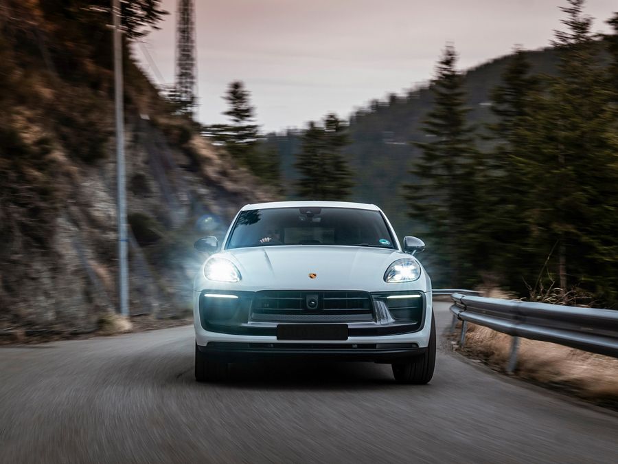 Porsche Macan Headlights On