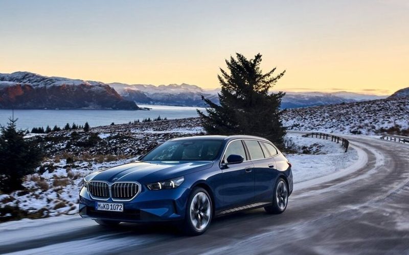 BMW 5 Series Touring On A Road